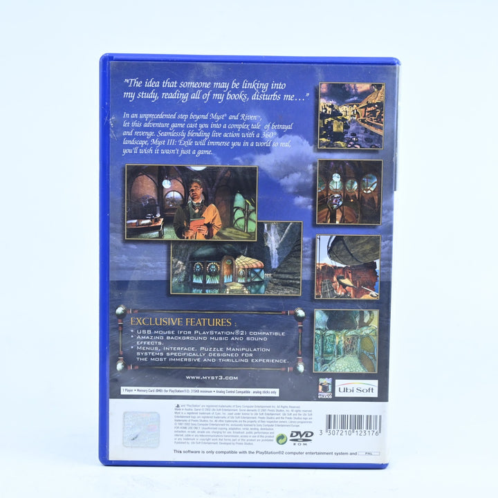 Myst III: Exile - Sony Playstation 2 / PS2 Game + Manual - PAL - MINT DISC!
