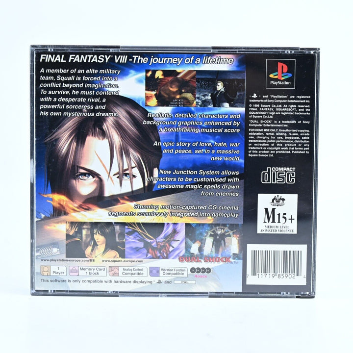 Final Fantasy VIII 8 - No Manual - Sony Playstation 1 / PS1 Game - MINT DISC