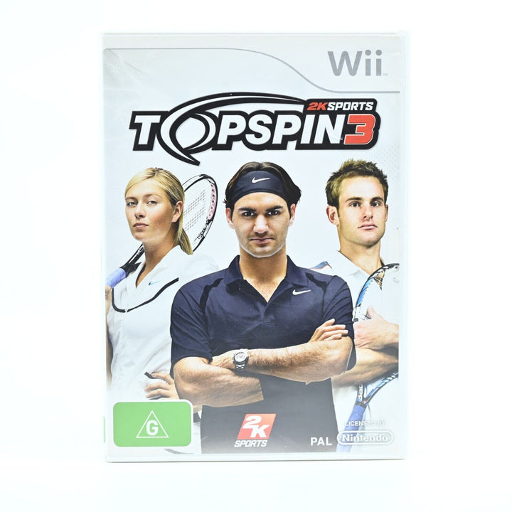 Top Spin 3 - Nintendo Wii Game + Manual - PAL - NEAR MINT DISC!