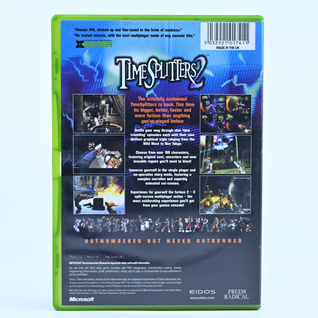 TimeSplitters 2 - Original Xbox Game + Manual - PAL - MINT DISC!