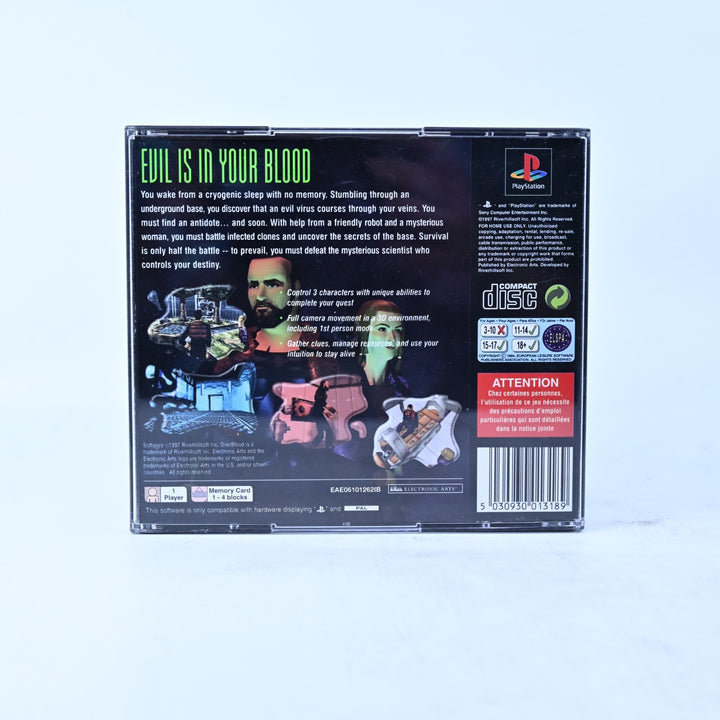 Overblood - Sony Playstation 1 / PS1 Game + Manual - PAL - MINT DISC!