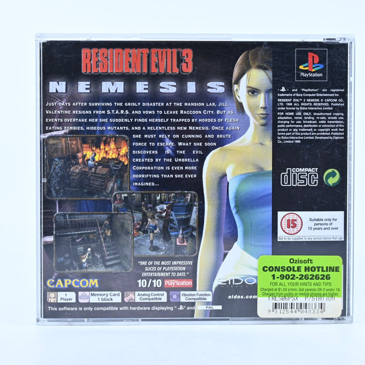 Resident Evil 3 Nemesis - Sony Playstation 1 / PS1 Game + Manual - PAL
