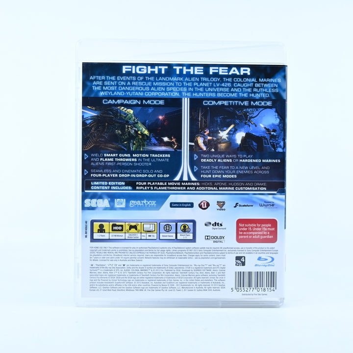 Aliens Colonial Marines: Limited Edition - PS3 Game + Manual