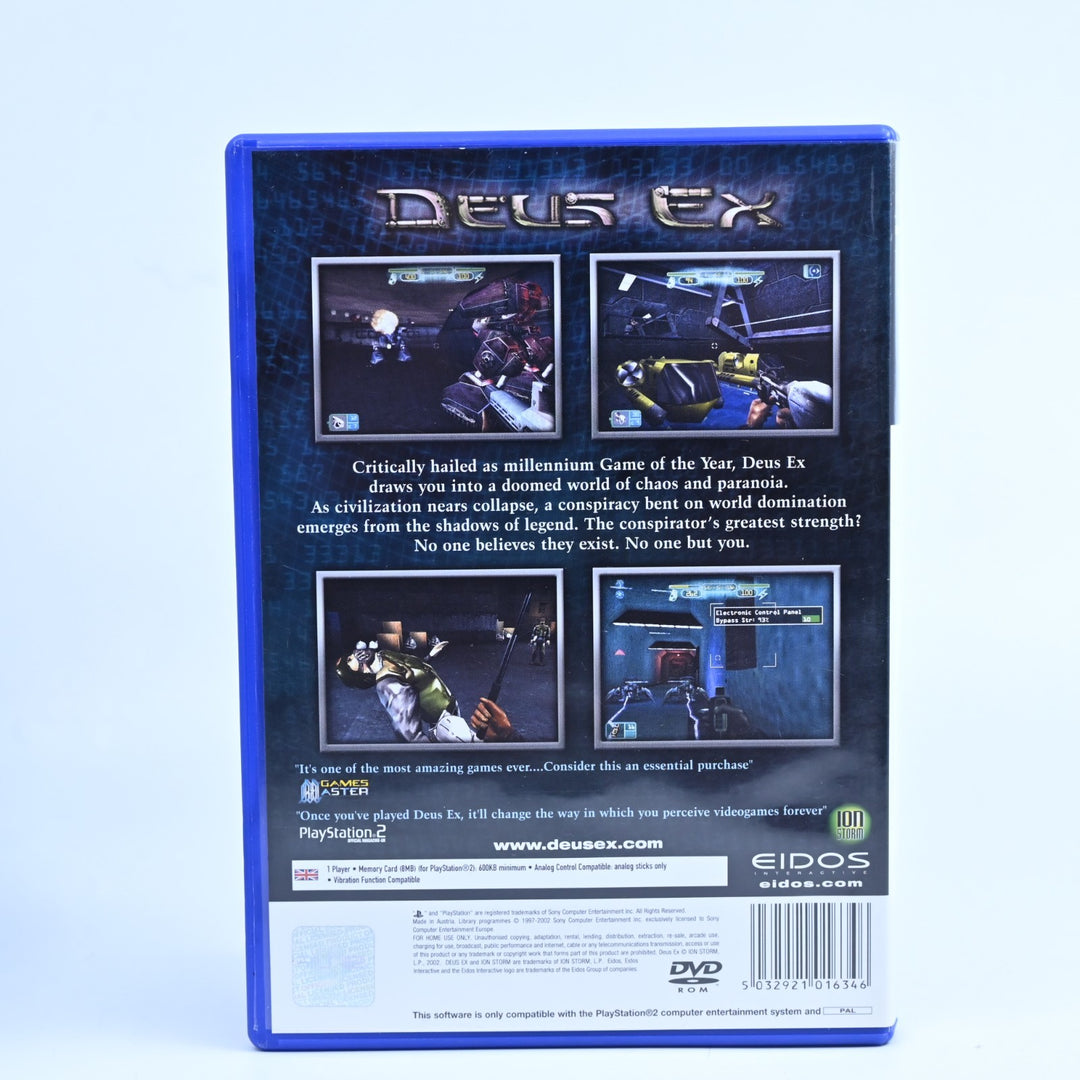 Deus Ex - Sony Playstation 2 / PS2 Game + Manual - PAL
