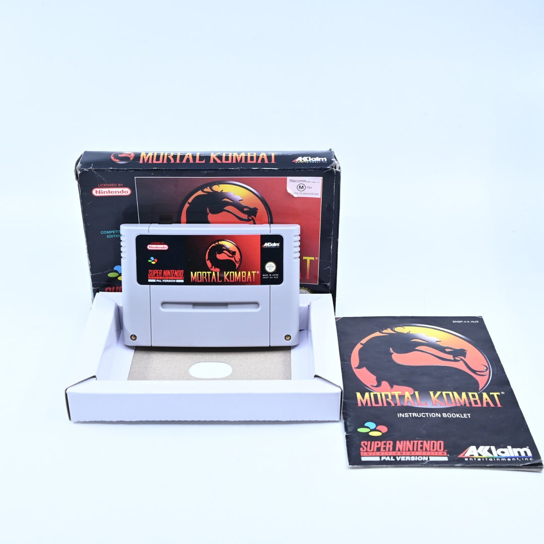 Mortal Kombat - Super Nintendo / SNES Boxed Game - PAL - FREE POST!