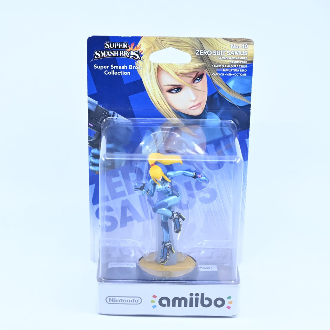 SEALED! Zero Suit Samus Amiibo No. 40 - Super Smash Bros. Collection - Toy