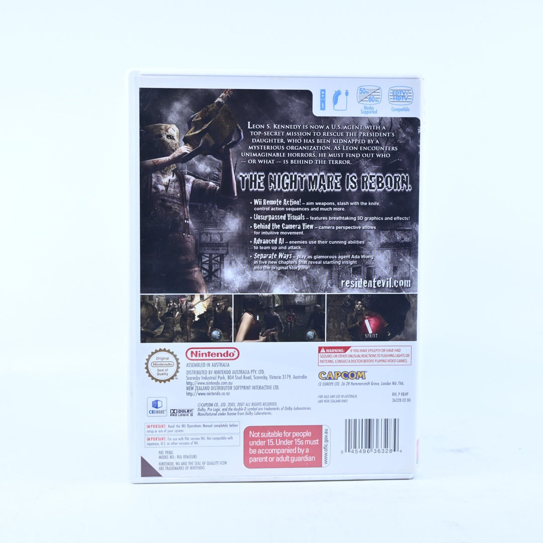 Resident Evil 4 - Nintendo Wii Game + Manual - PAL - MINT DISC!