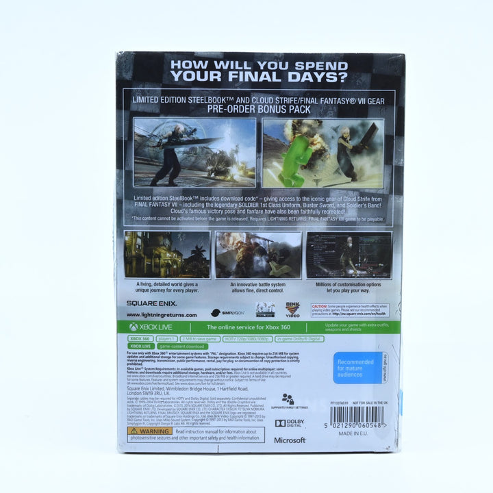 Final Fantasy XIII Lightning Returns Steelbook - Xbox 360 Game + Manual - PAL