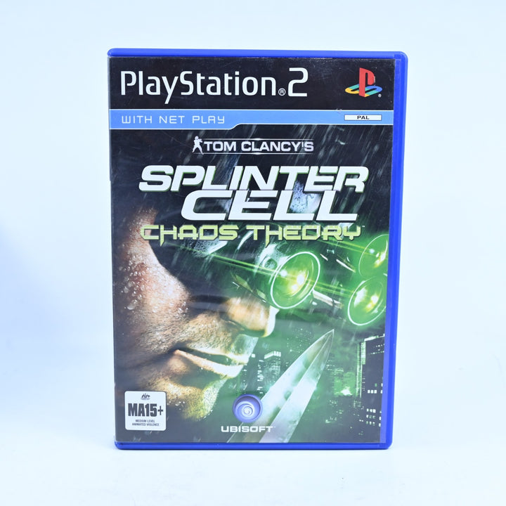 Tom Clancy's Spinter Cell: Chaos Theory - Sony Playstation 2 / PS2 Game + Manual