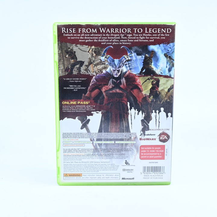 Dragon Age II - Xbox 360 Game + Manual - PAL - MINT DISC!