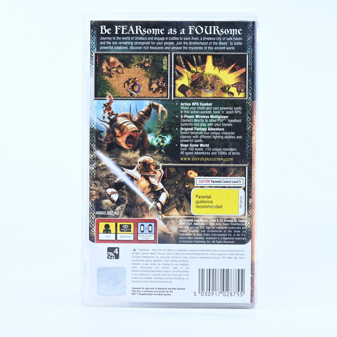 Untold Legends: Brotherhood of the Blade - Sony PSP Game - FREE POST!