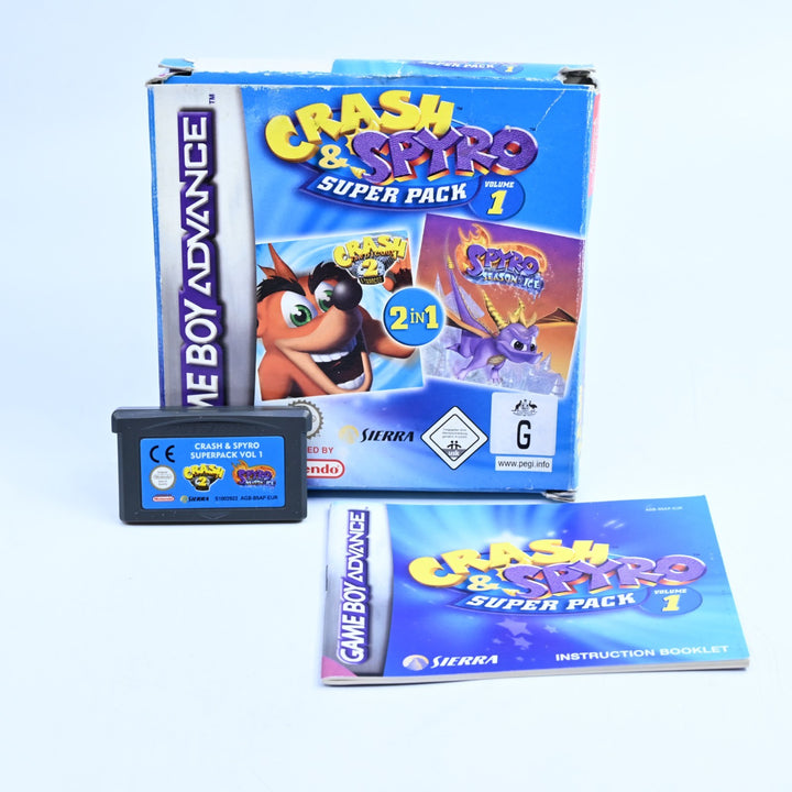 Crash & Spyro Superpack Vol 1 - GBA Boxed Game - PAL - FREE POST!