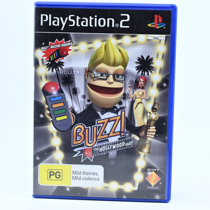 Buzz! The Hollywood Quiz - Sony Playstation 2 / PS2 Game + Manual - PAL