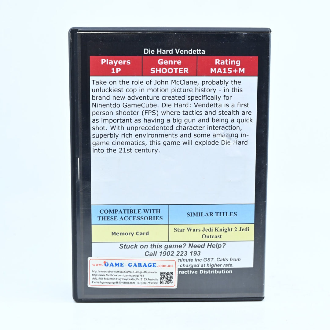 Die Hard Vendetta - Nintendo Gamecube Game + Manual - PAL - FREE POST!