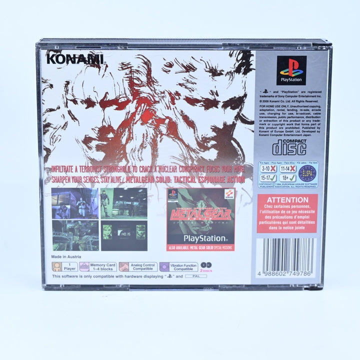 Metal Gear Solid - Sony Playstation 1 / PS1 Game - No Manuals - PAL - MINT DISC!
