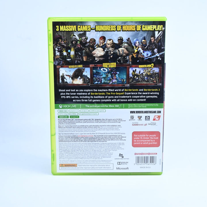 Borderlands Triple Pack - Xbox 360 Game + Manual - PAL - MINT DISC!