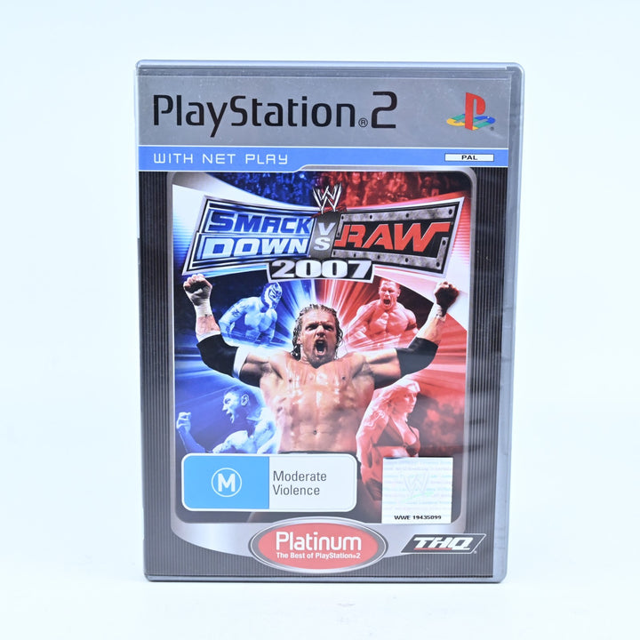 WWE SmackDown! vs Raw 2007 - Sony Playstation 2 / PS2 Game + Manual - PAL