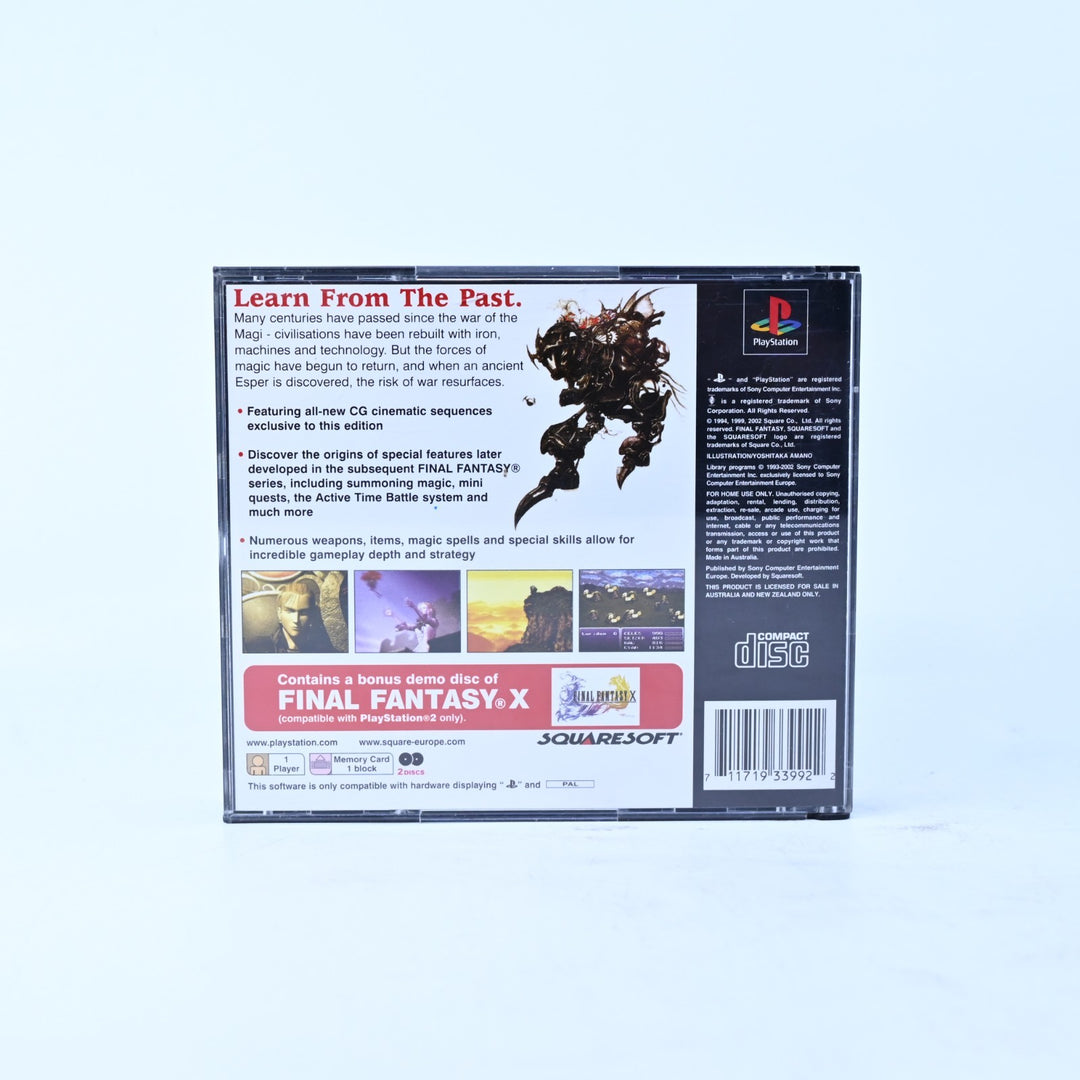Final Fantasy VI - Sony Playstation 1 / PS1 Game + Manual - PAL - MINT DISC!