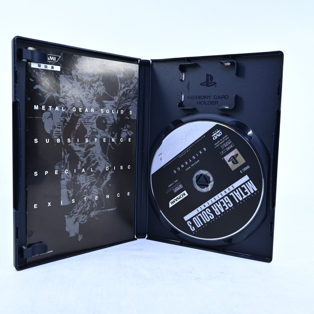 Metal Gear Solid 3: Subsistence - Playstation 2 / PS2 Game + Manual - NTSC-J
