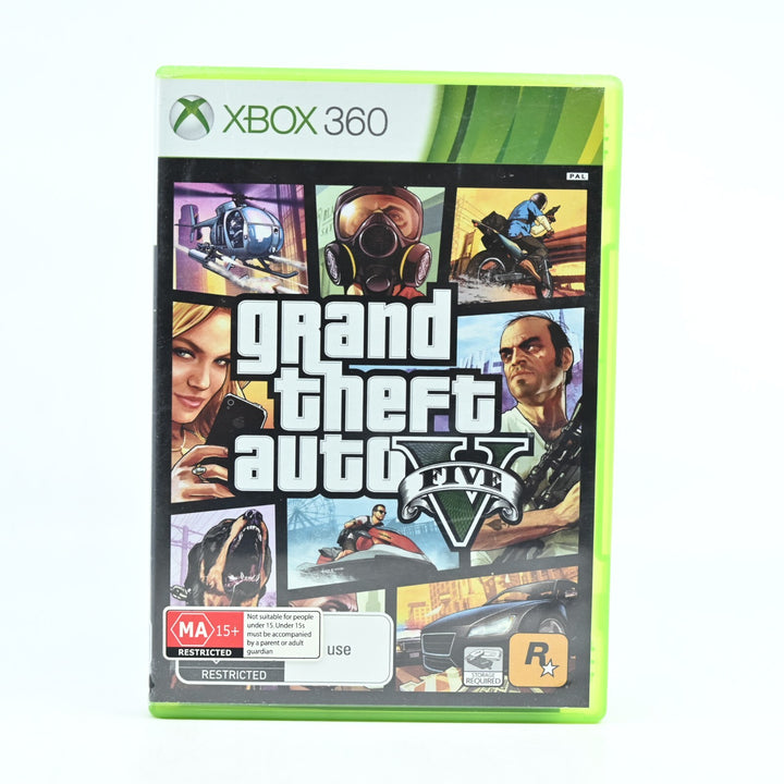 Grand Theft Auto V 5 - Xbox 360 Game + Manual + Map- PAL - NEAR MINT DISC!