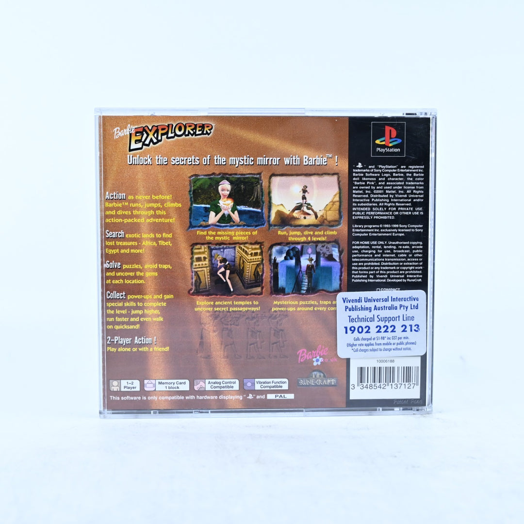 Barbie Explorer - Sony Playstation 1 / PS1 Game + Manual - PAL - MINT DISC!