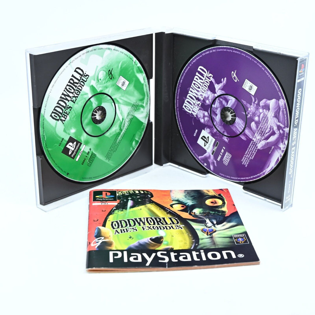 Oddworld: Abe's Exoddus - Sony Playstation 1 / PS1 Game + Manual - MINT DISCS!