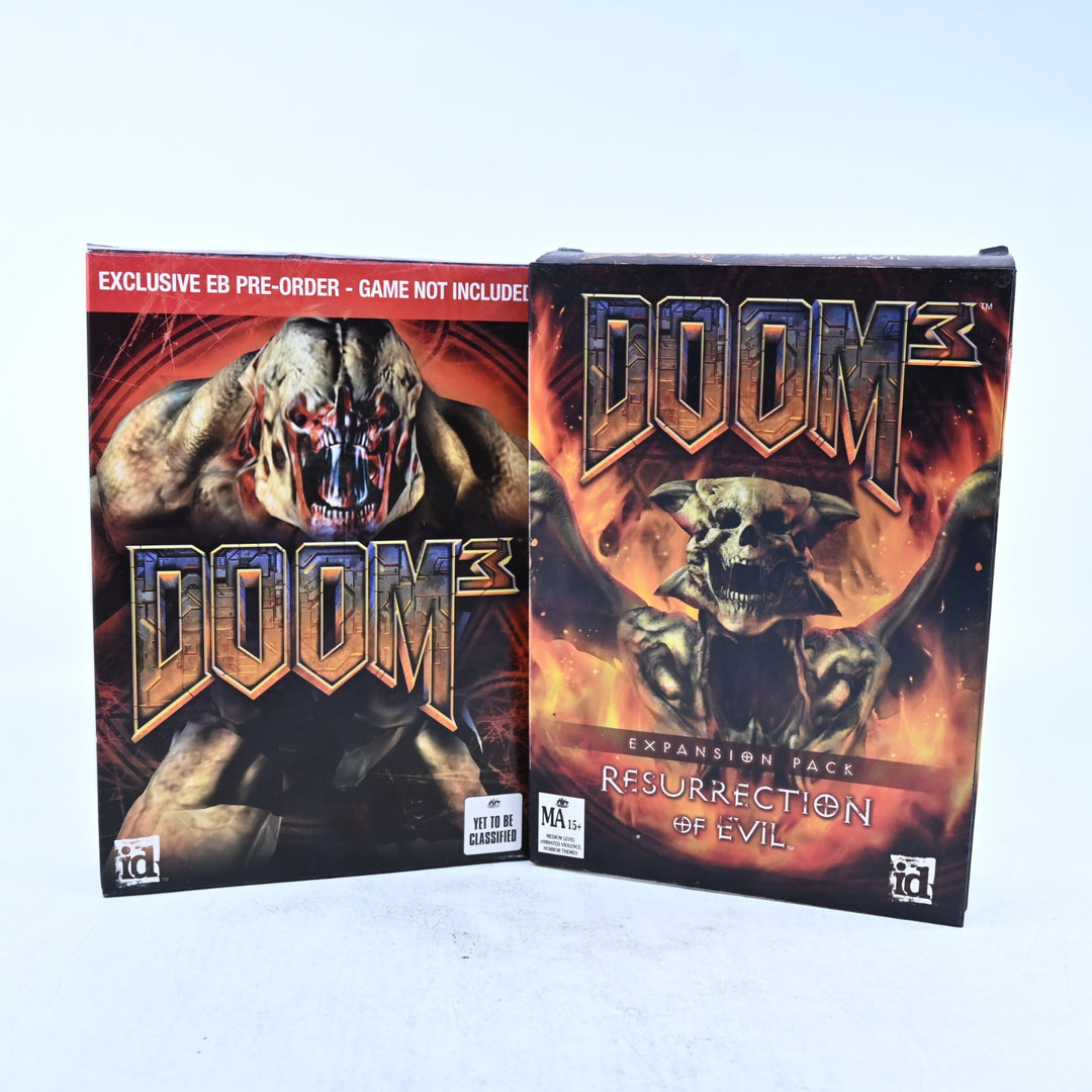 Doom 3 EB Preorder + Resurrection of Evil Expansion - Big Boxes - PC Game
