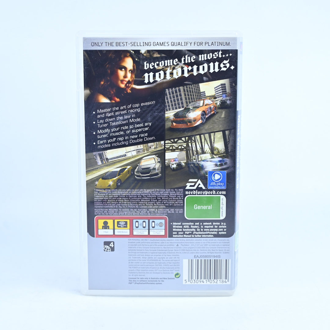 Need For Speed: Most Wanted 5-1-0 - Sony PSP Game - No Manual - 5.1.0 / 5 1 0