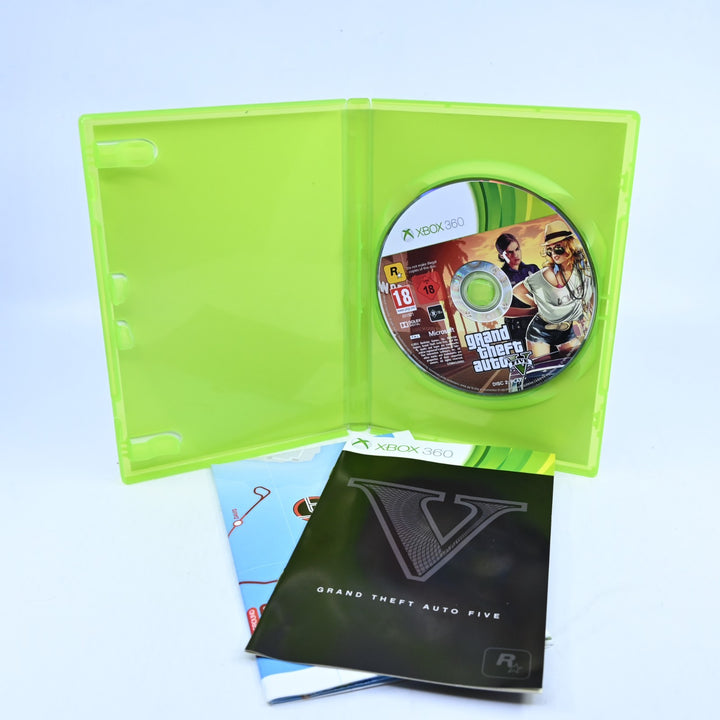 Grand Theft Auto V 5 - Xbox 360 Game + Manual + Map- PAL - NEAR MINT DISC!