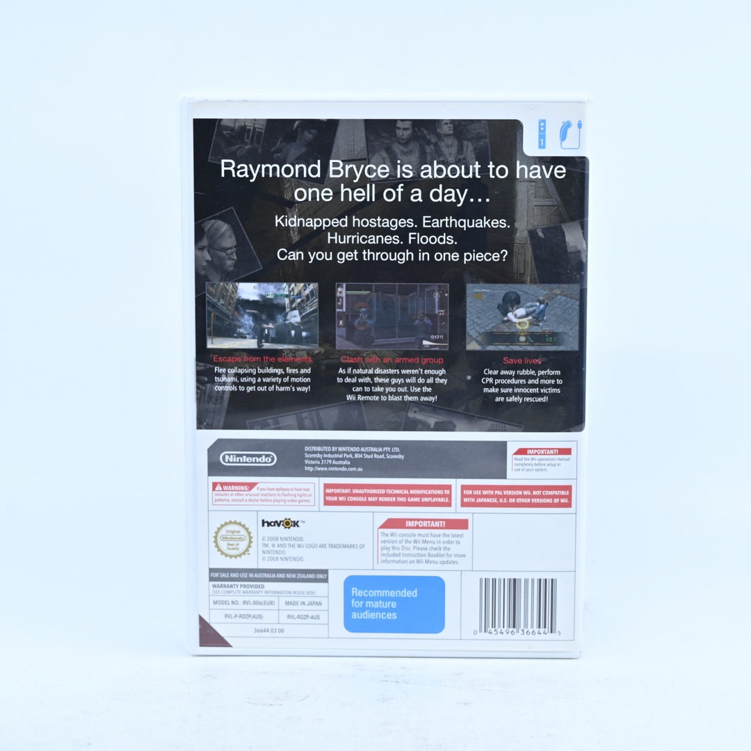 Disaster: Day of Crisis - Nintendo Wii Game + Manual - PAL - MINT DISC!