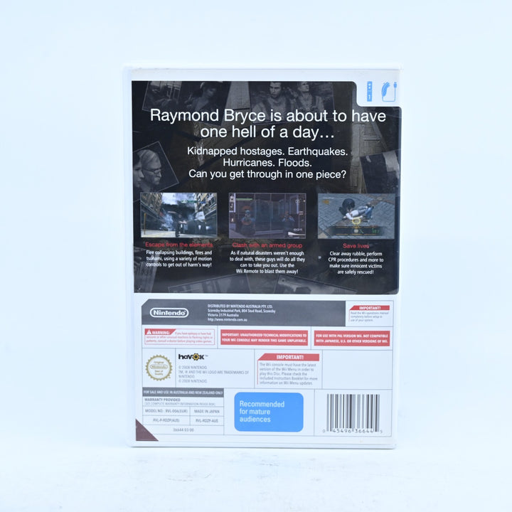 Disaster: Day of Crisis - Nintendo Wii Game + Manual - PAL - MINT DISC!