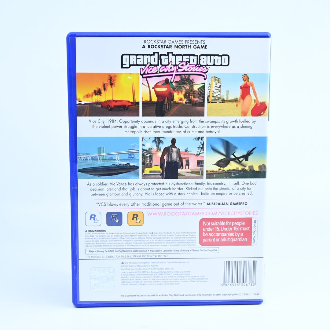 Grand Theft Auto: Vice City Stories- Playstation 2 / PS2 Game + Manual + Map