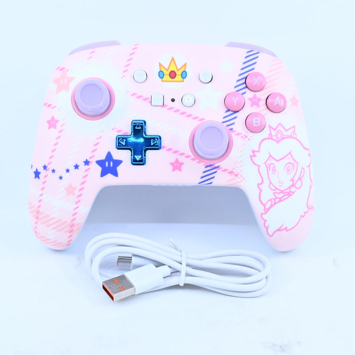 Plaid Peach - PowerA Wireless Controller - Nintendo Switch Accessory