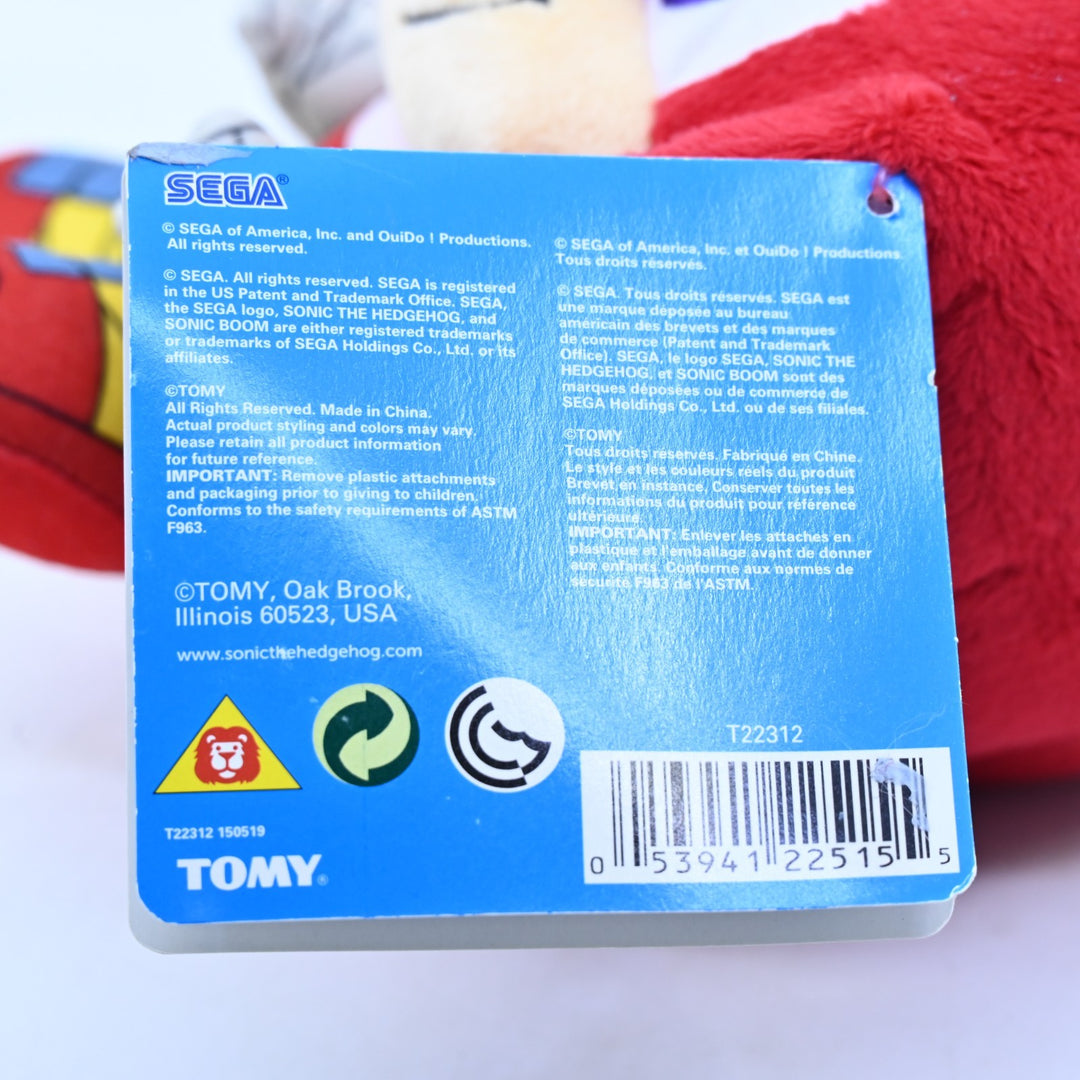 Sonic Boom Big Head Plush Knuckles - with Tag - Tomy - Sonic the Hedgehog - Toy