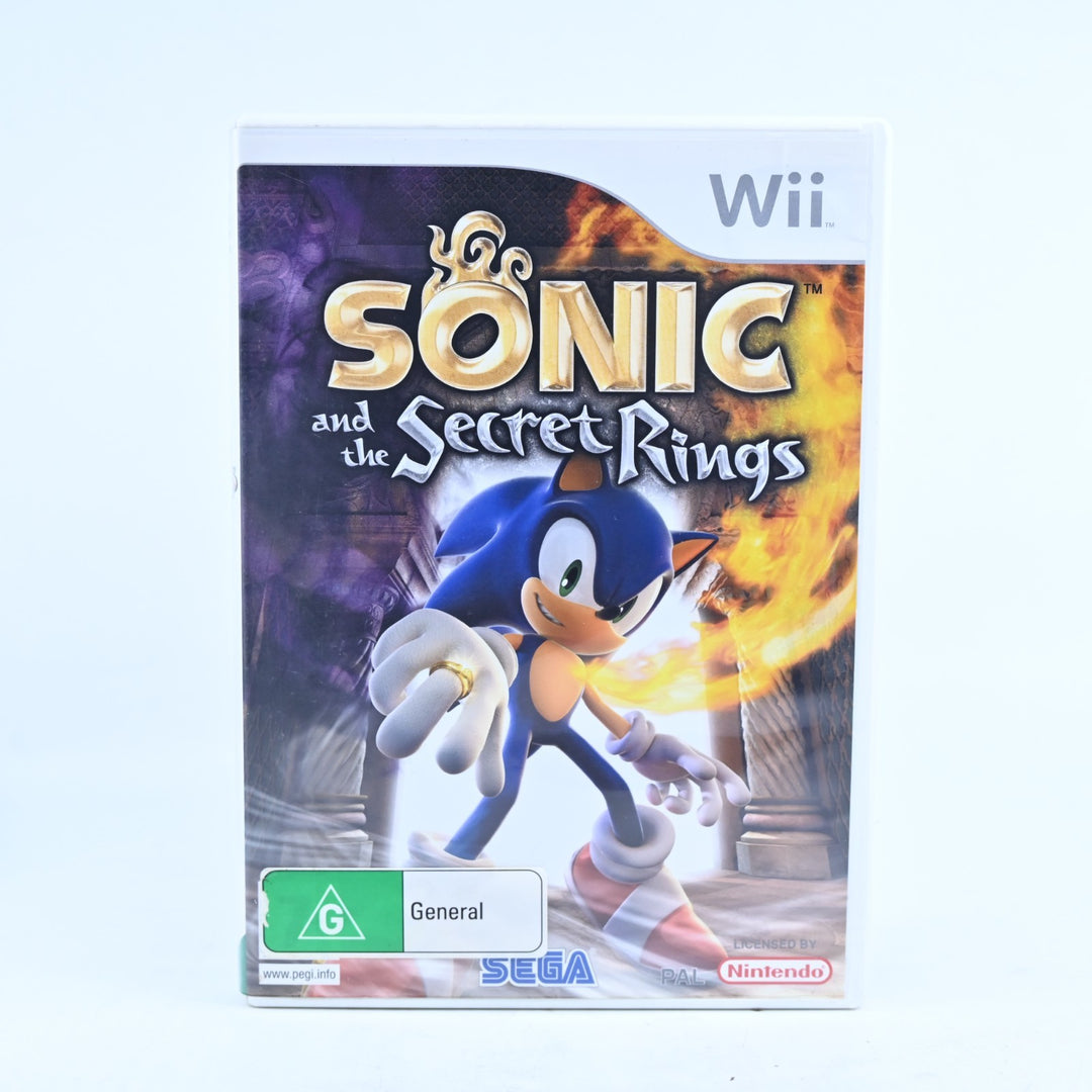 Sonic and the Secret Rings - Nintendo Wii Game + Manual - PAL - MINT DISC!