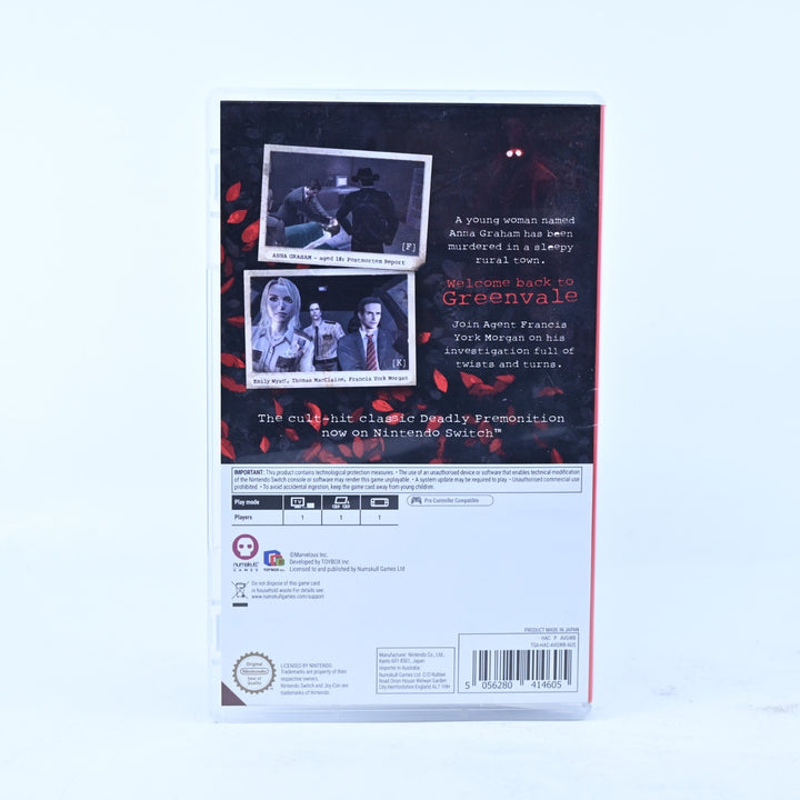 Deadly Premonition Origins - Nintendo Switch Game - FREE POST!