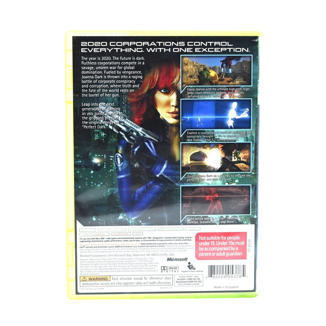 Perfect Dark Zero - Xbox 360 Game + Manual - PAL - MINT DISC!