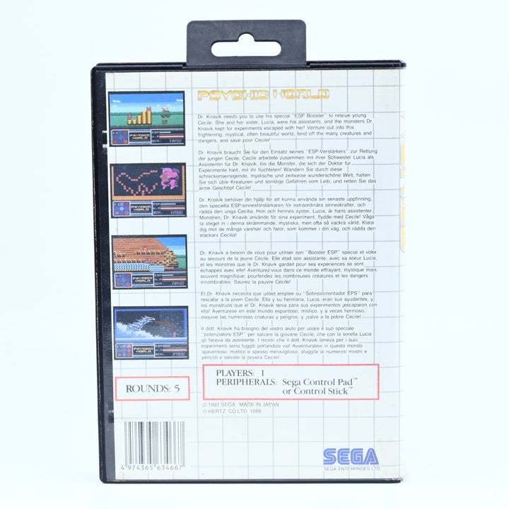 Psychic World - Sega Master System Game - No Manual - PAL - FREE POST!