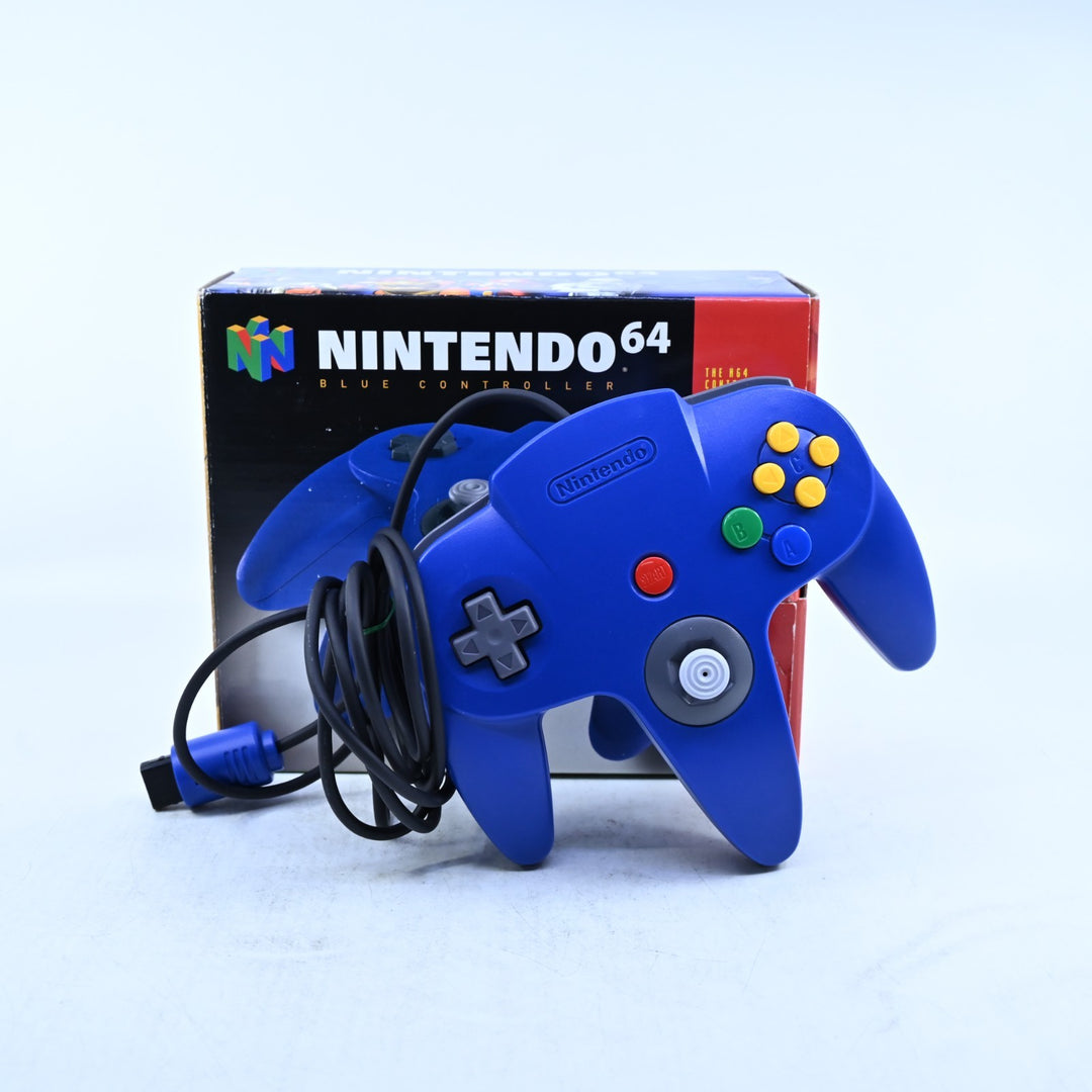 Solid Blue Boxed Controller - N64 / Nintendo 64 Accessory - PAL - FREE POST!