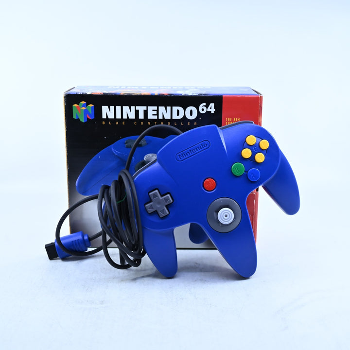 Solid Blue Boxed Controller - N64 / Nintendo 64 Accessory - PAL - FREE POST!