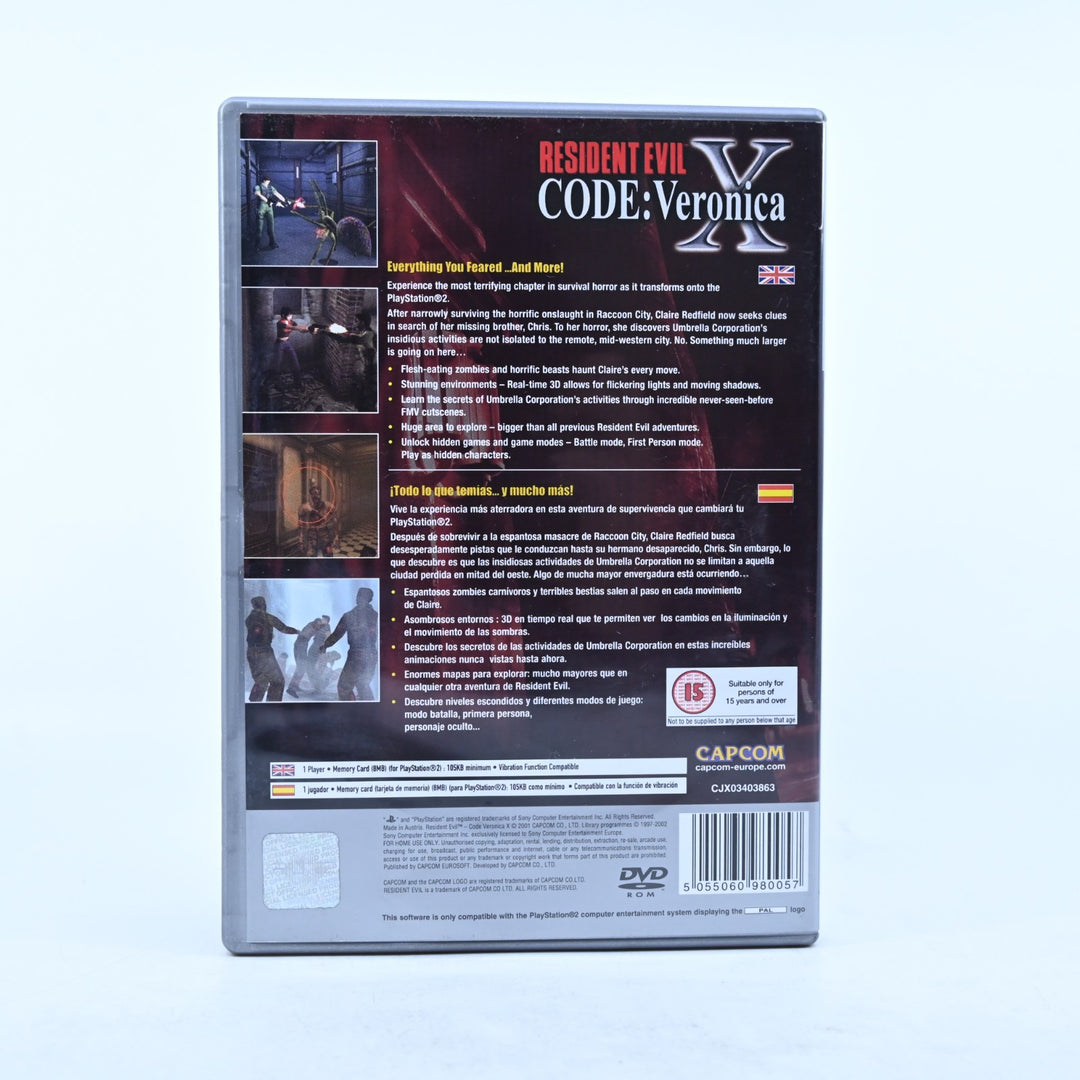Resident Evil Code: Veronica X - Sony Playstation 2 / PS2 Game + Manual - PAL