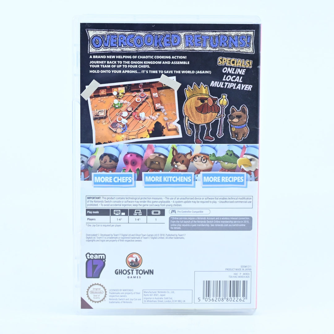 Overcooked 2 - Nintendo Switch Game - FREE POST!
