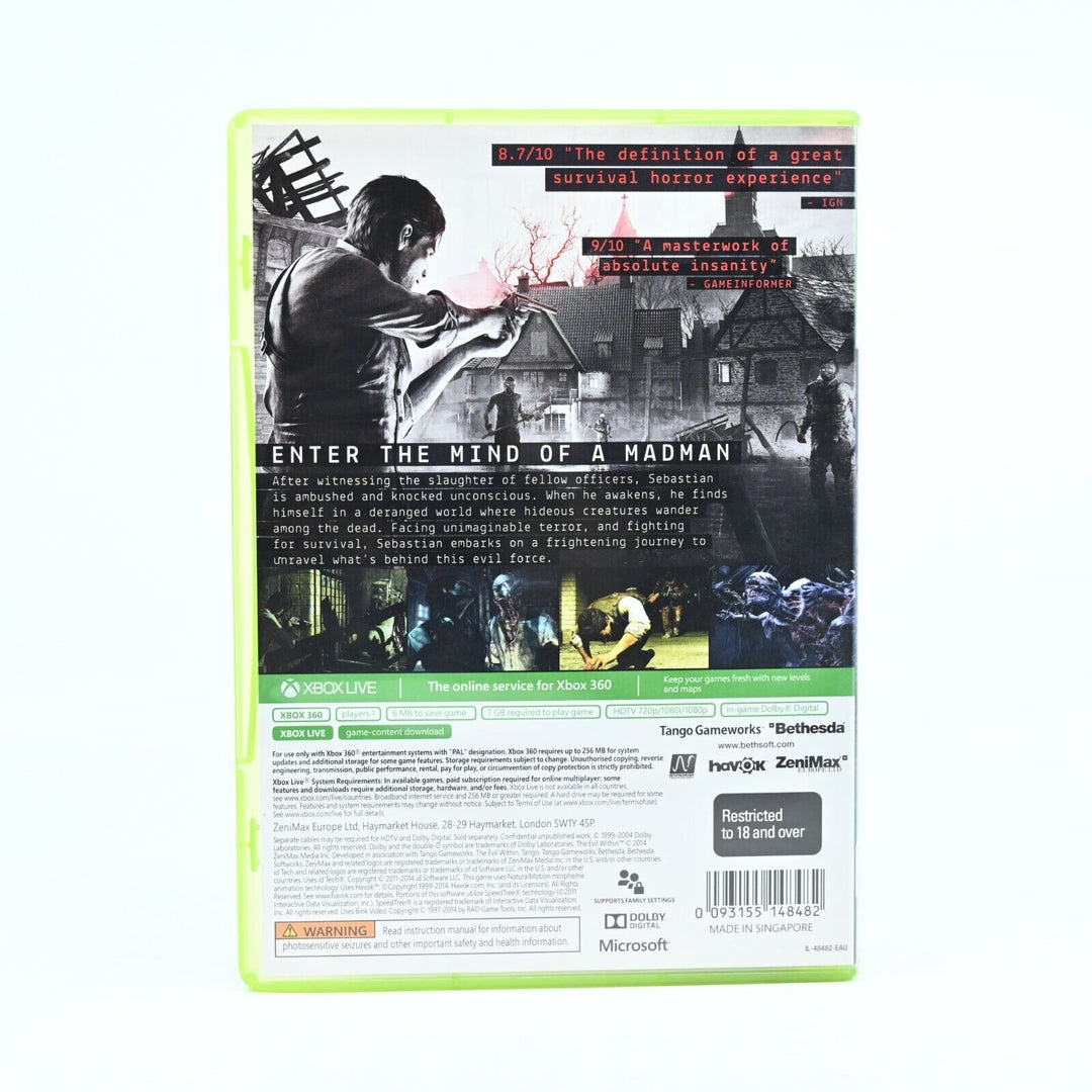 The Evil Within - Xbox 360 Game + Manual - PAL - FREE POST!