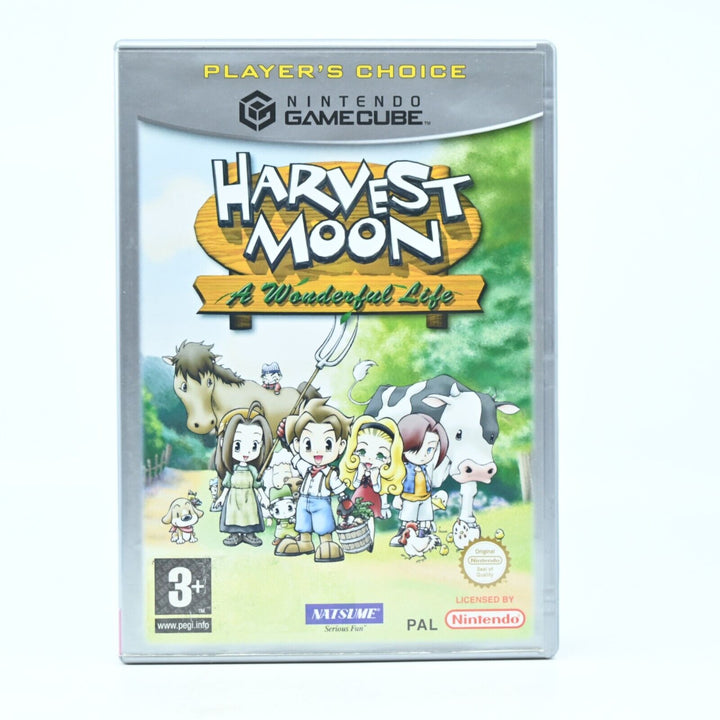 Harvest Moon A Wonderful Life - Nintendo Gamecube Game + Manual - FREE POST