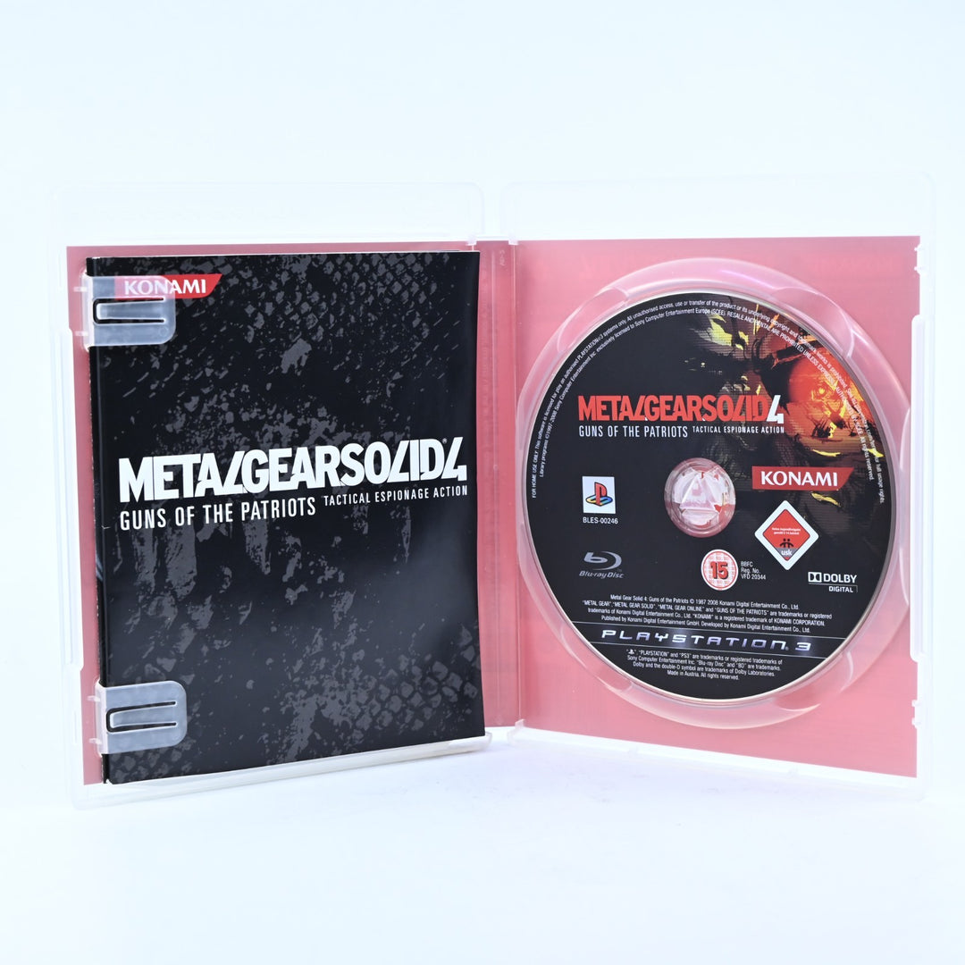Metal Gear Solid 4: Guns of The Patriots - Sony Playstation 3 PS3 Game + Manual