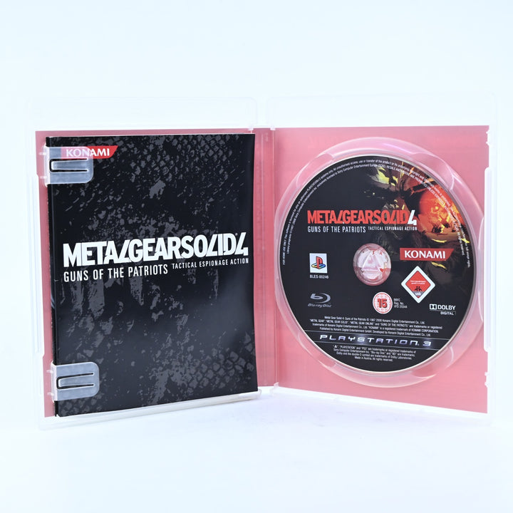 Metal Gear Solid 4: Guns of The Patriots - Sony Playstation 3 PS3 Game + Manual