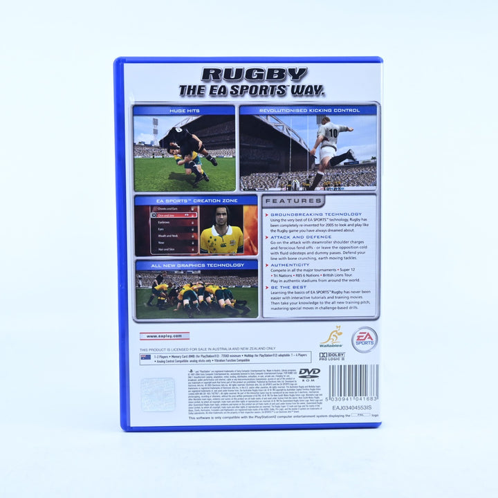 Rugby 2005 - Sony Playstation 2 / PS2 Game + Manual - PAL - MINT DISC!