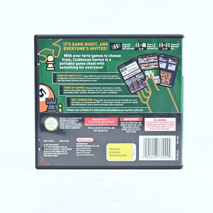 Clubhouse Games - Nintendo DS Game - PAL + Manual - FREE POST!