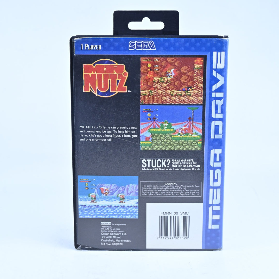 Mr Nutz - Sega Mega Drive Game + Manual - PAL - FREE POST!