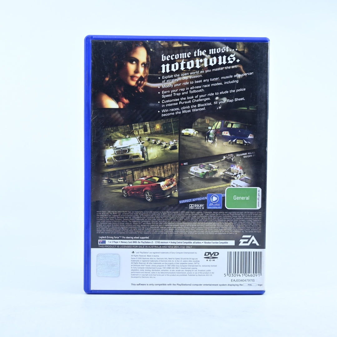 Need for Speed: Most Wanted - Sony Playstation 2 / PS2 Game + Manual - PAL